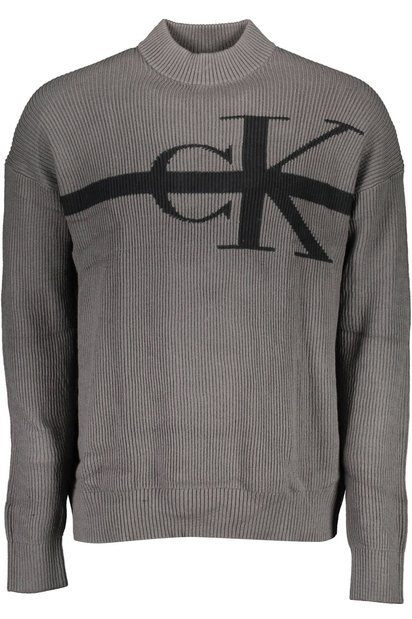 Gray Cotton Men Sweater