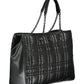 Black Polyester Women Handbag