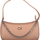 Pink Polyester Women Handbag