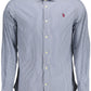 Blue Cotton Men Shirt