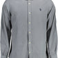 Blue Cotton Men Shirt