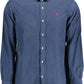 Blue Cotton Men Shirt