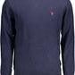 Blue Cotton Men Sweater