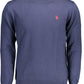 Blue Cotton Men Sweater