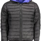 Blue Nylon Men Jacket