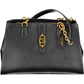 Black Polyethylene Women Handbag