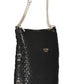 Black Polyethylene Women Handbag