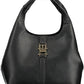 Black Polyethylene Women Handbag