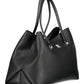 Black Polyester Women Handbag