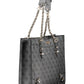 Black Polyethylene Women Handbag