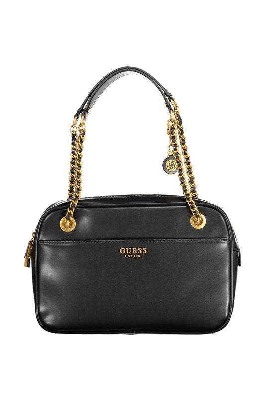 Black Polyethylene Women Handbag