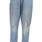 Light Blue Cotton Women Jeans