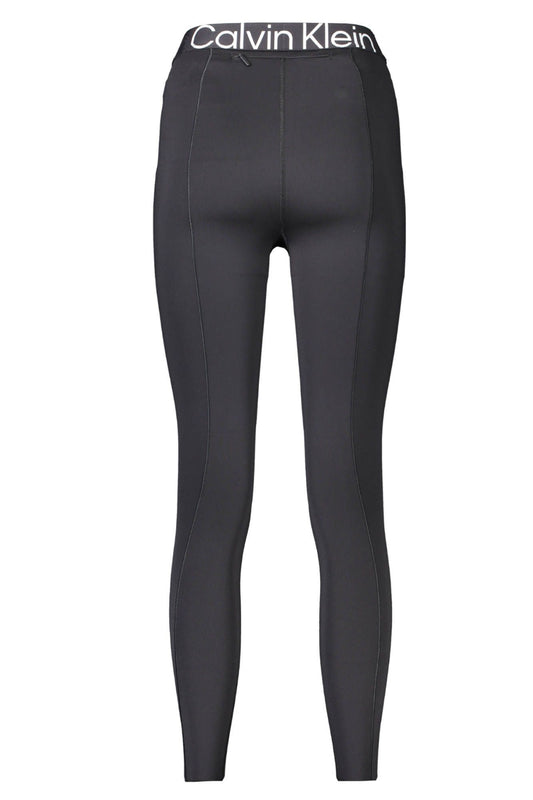 Black Polyester Women Leggings