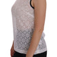 Elegant White Nylon Tank Top