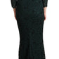 Elegant Lace Floor-Length V-Neck Dress