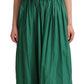 Elegant Deep Green Sleeveless A-Line Dress