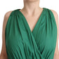 Elegant Deep Green Sleeveless A-Line Dress