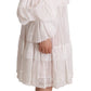 Elegant Off-Shoulder Ruffled Dress in White