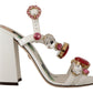 Keira Crystal-Embellished Ankle Strap Heels