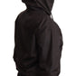 Elegant Black Bomber Jacket with Hood