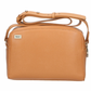 Chic Camel-Toned Crossbody with Double Zip Closure