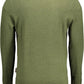 Green Cotton Men Sweater