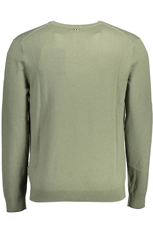 Green Wool Men Sweater