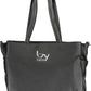 Black Polyethylene Women Handbag