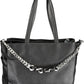 Black Polyethylene Women Handbag