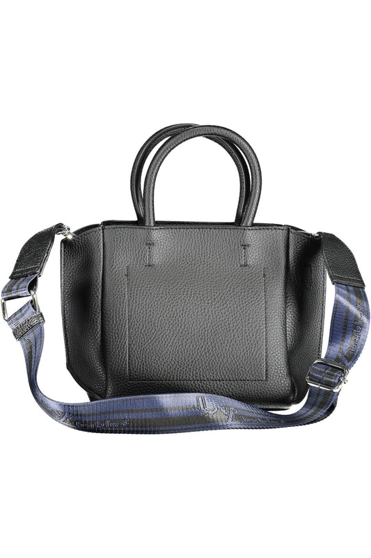 Black Polyethylene Women Handbag