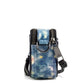 The Snapshot bag Watercolor Blue Printed Leather Shoulder Bag Purse