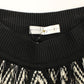 Chic Black & White Knitted Skirt