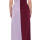 Elegant Long Silk Gown in Lavender