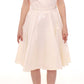 Elegant White Tea Halterneck Dress