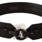 Chic Leather Fashion Belt with Silver-Tone Buckle