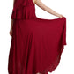 Elegant Silk Sleeveless Ruffled Maxi Dress