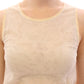 Elegant Beige Tank Top Blouse