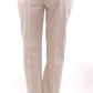 Elegant Beige Regular Fit Cotton Pants