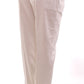 Elegant Beige Regular Fit Cotton Pants