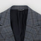 Elegant Blue Checkered Slim Fit Blazer