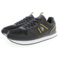 Black Polyester Men Sneaker