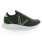 Green Polyester Men Sneaker