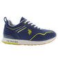 Blue Polyester Men Sneaker