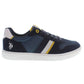 Blue Polyester Men Sneaker