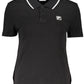 Black Cotton Women Polo Shirt