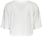 White Polyester Women T-Shirt