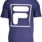 Blue Cotton Men T-Shirt