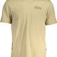 Beige Cotton Men T-Shirt