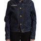 Elegant Dark Blue Denim Jacket