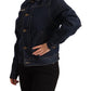 Elegant Dark Blue Denim Jacket